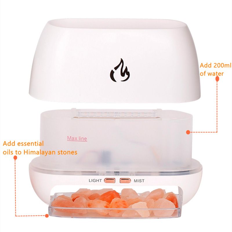 Black Aroma Diffuser with Himalayan Salt Stones - Image 5