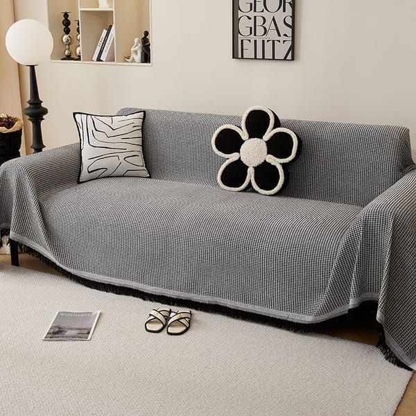 Black 180x340cm Blanket for Sofa and Bed - Image 1