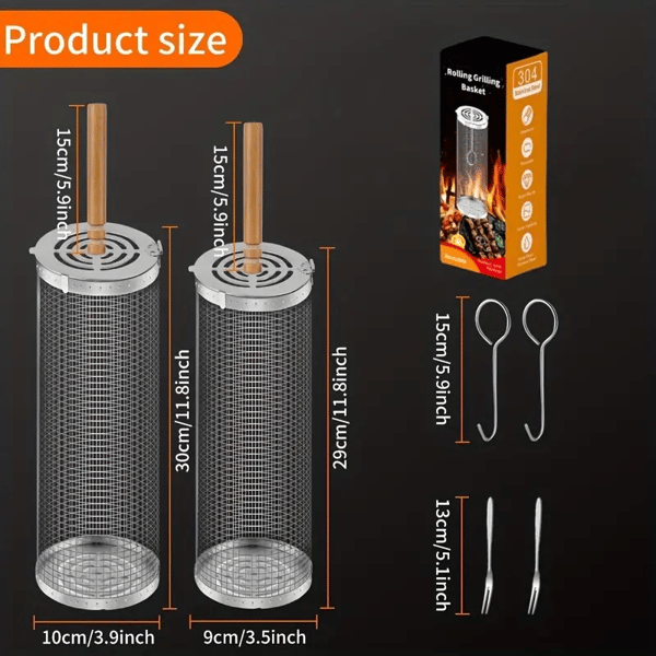 Rotating Grill Baskets for Even Cooking on Any BBQ - Image 3