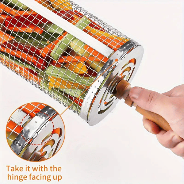 Rotating Grill Baskets for Even Cooking on Any BBQ - Image 6