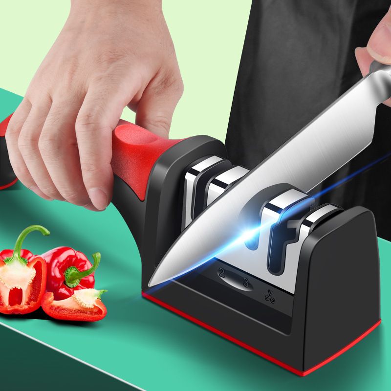 Professional multi-function tungsten carbide ceramic sharpening stone, can be used for rough grinding and fine grinding, kitchen craft knife, scissors, daily knife maintenance tool, suitable for home kitchen and handicraft studio scenes, is a good choice - Image 1