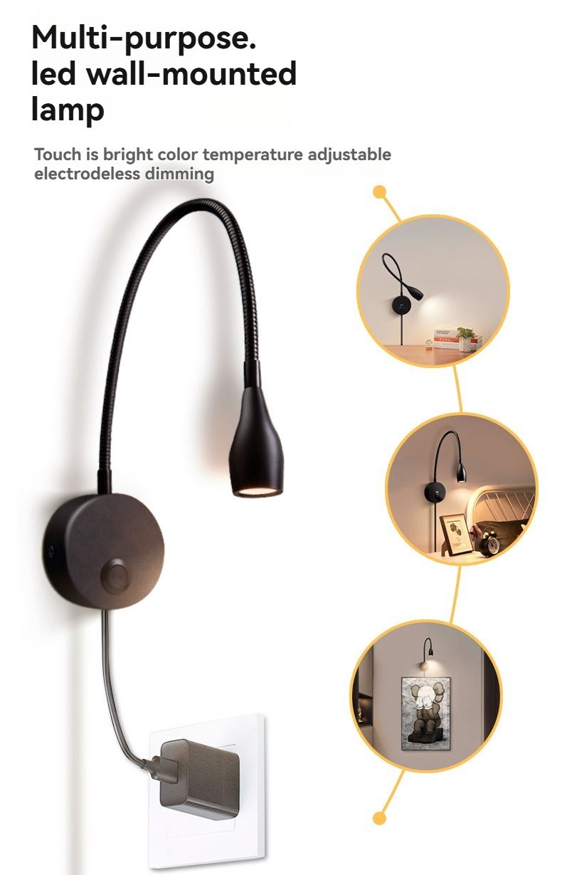 Flexible USB - Powered Bedside Reading Lamp - High - Quality & Trendy - Image 3