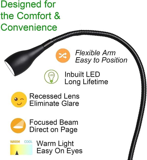 Flexible USB - Powered Bedside Reading Lamp - High - Quality & Trendy - Image 4