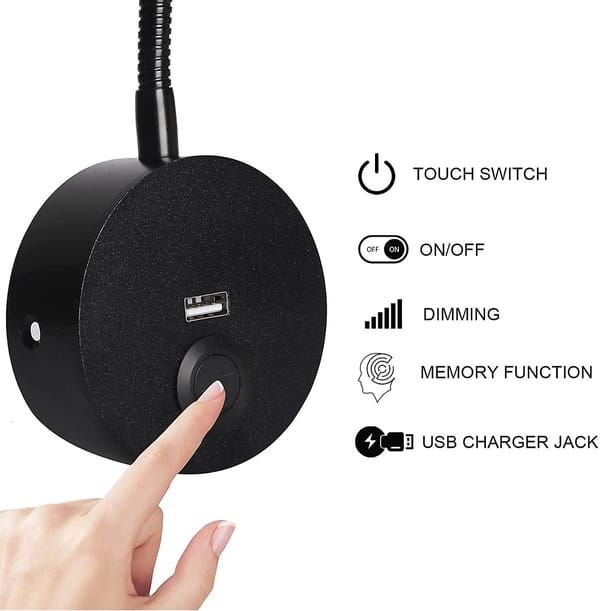 Flexible USB - Powered Bedside Reading Lamp - High - Quality & Trendy - Image 5