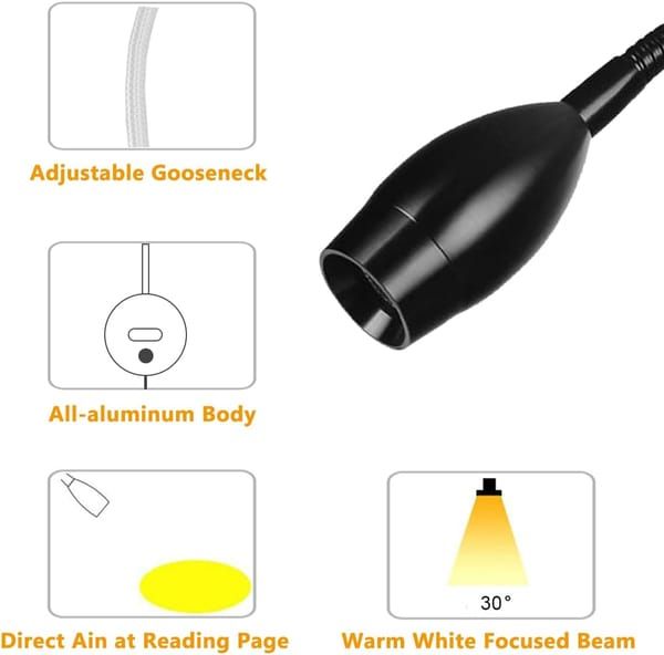 Flexible USB - Powered Bedside Reading Lamp - High - Quality & Trendy - Image 6