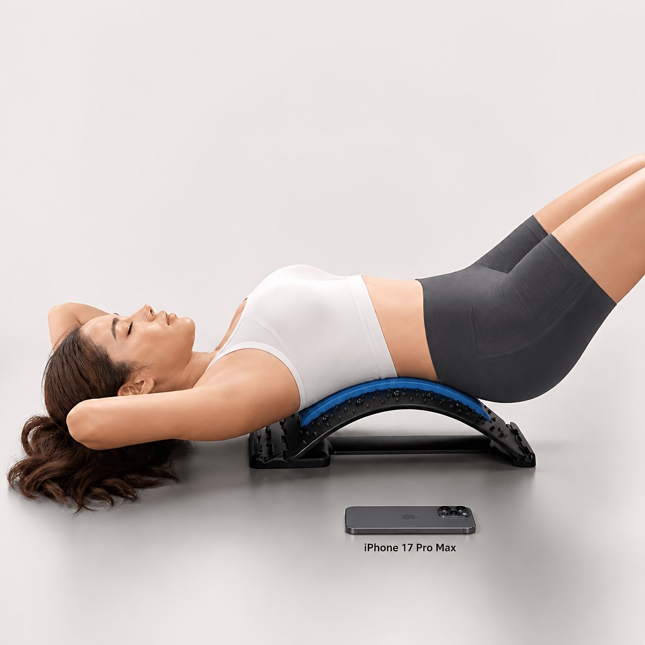 Four adjustable back stretches and posture correctors. Ergonomic waist support with massage function, safety handle, suitable for upper and lower back, office, car, home use, back stretcher, posture correction, durable structure - Image 6