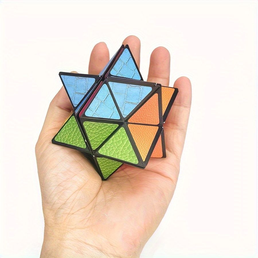 Infinite Cube - 3D Hexagonal Puzzle Toy, Space Geometry Flip Toy, Enhance Brain Ability and Relax, Mixed Color, ABS Material - Image 4