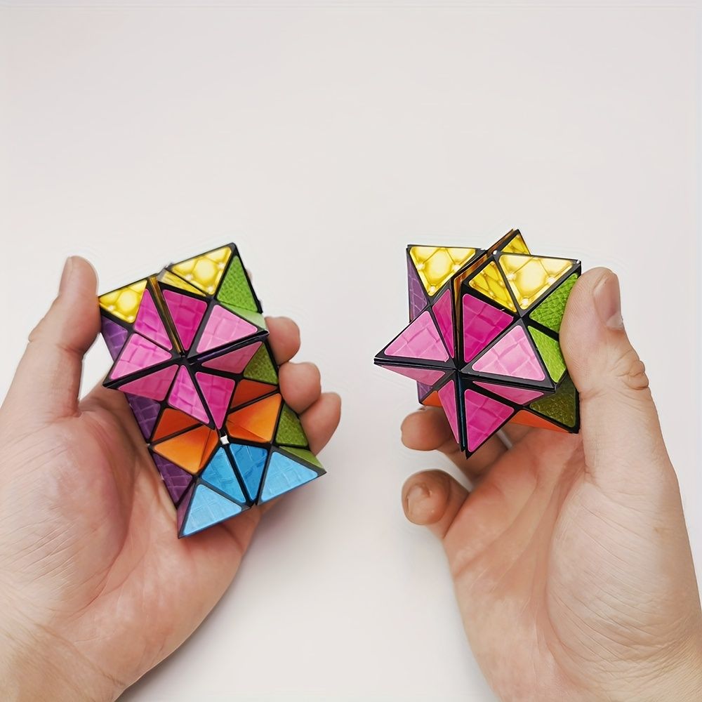 Infinite Cube - 3D Hexagonal Puzzle Toy, Space Geometry Flip Toy, Enhance Brain Ability and Relax, Mixed Color, ABS Material - Image 5