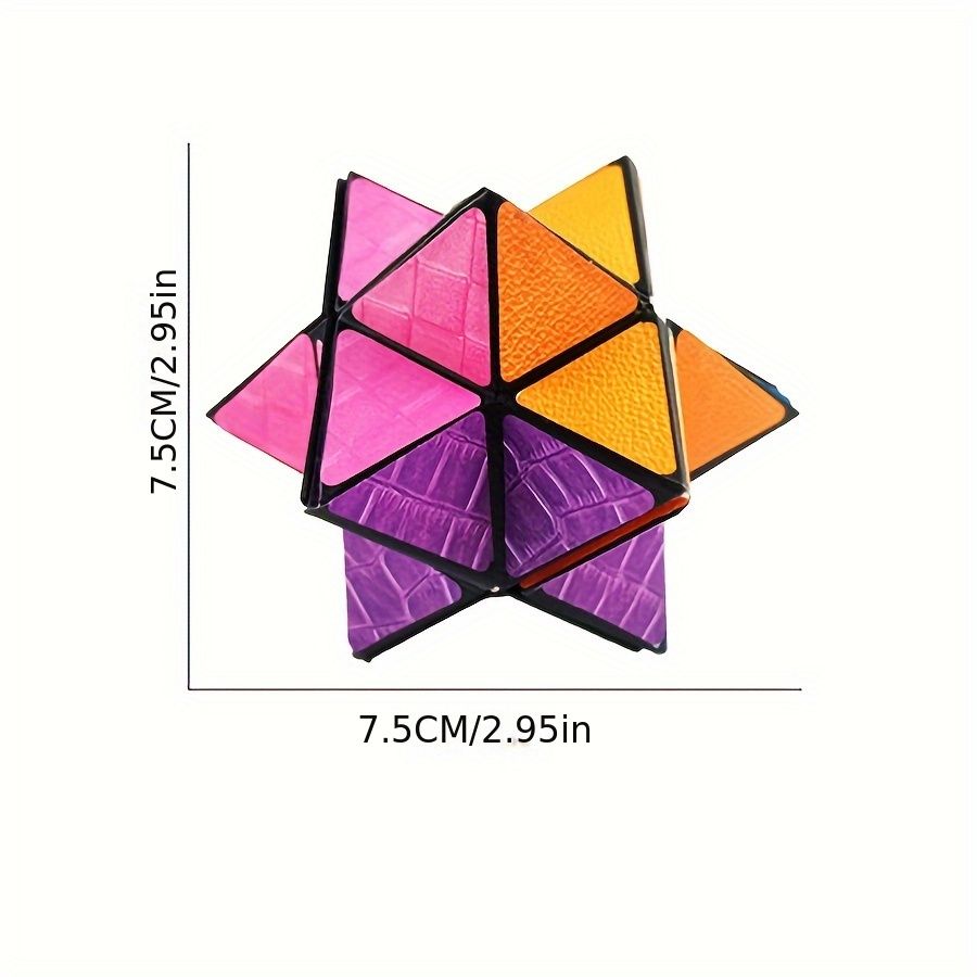 Infinite Cube - 3D Hexagonal Puzzle Toy, Space Geometry Flip Toy, Enhance Brain Ability and Relax, Mixed Color, ABS Material - Image 7