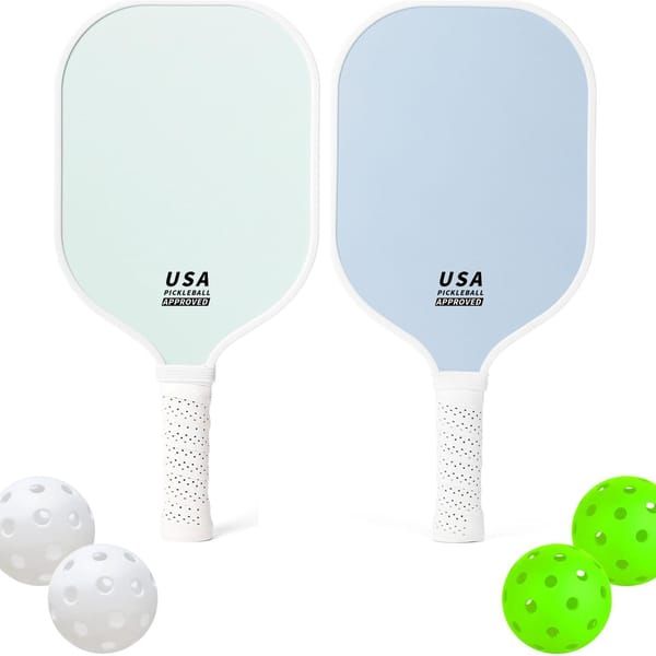 Deep Blue Pickleball Set: 2 Paddles, 4 Balls, Carrying Bag - Image 3