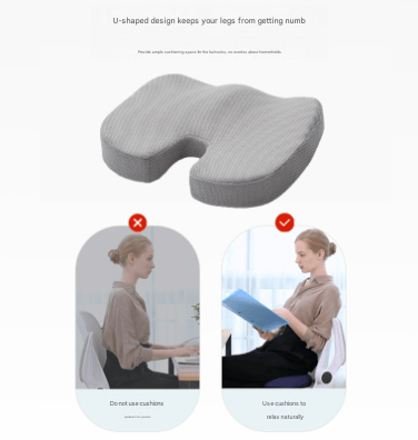 Ergonomic Memory Foam Seat Cushion for Office and Car - Image 3