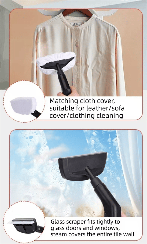 Steam Cleaner with Multiple Attachments, White - Image 4