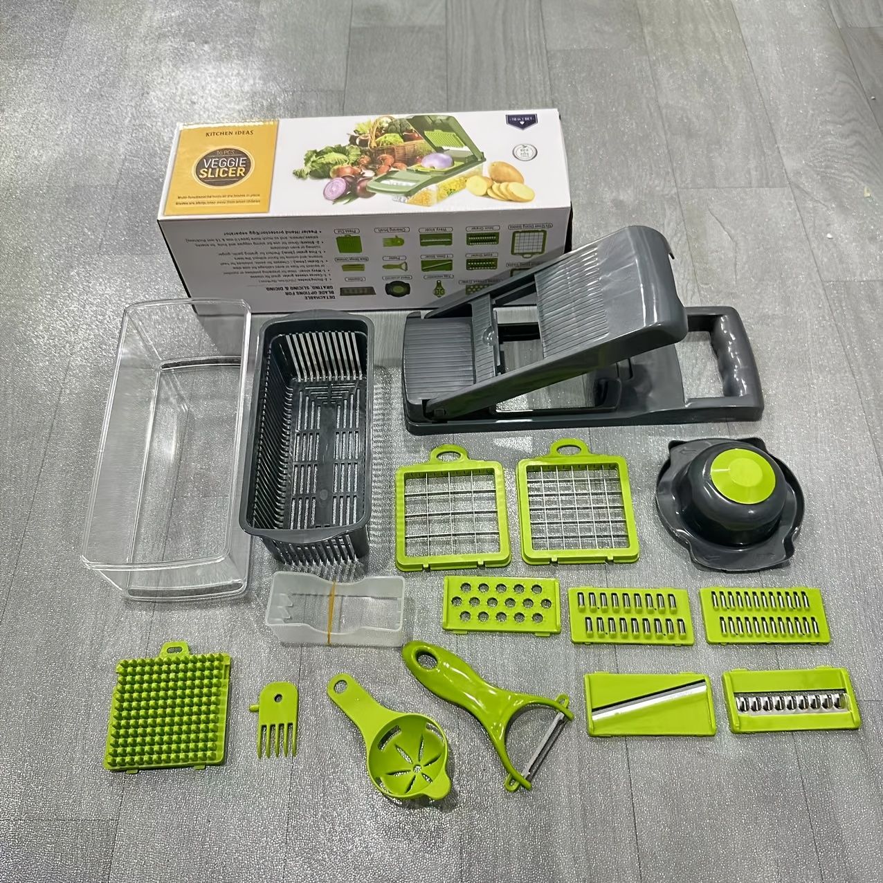 16-Piece Vegetable Chopper Set, Interchangeable Blades - Image 3
