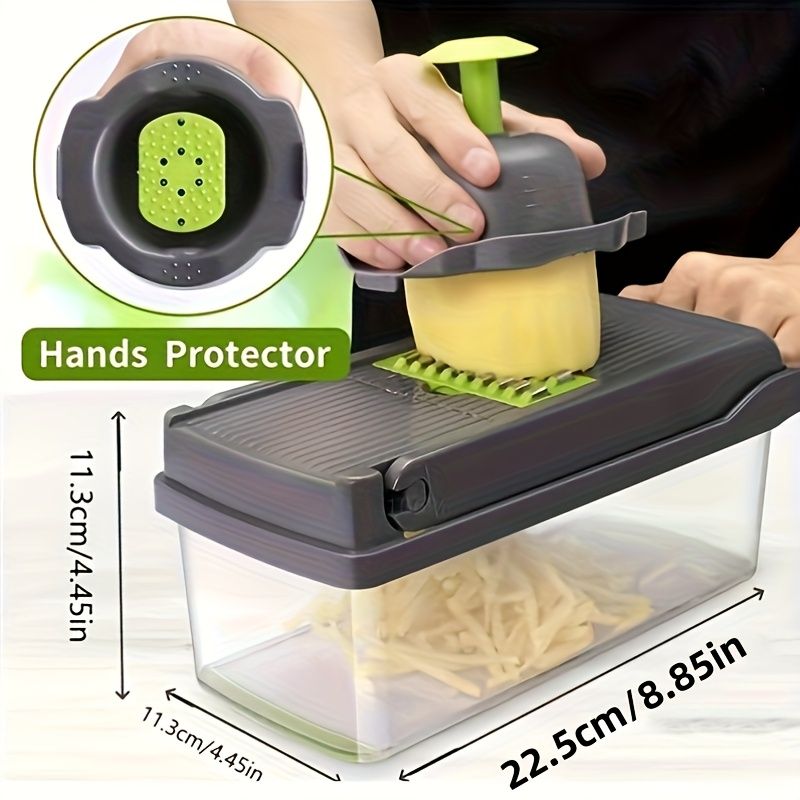 16-Piece Vegetable Chopper Set, Interchangeable Blades - Image 8