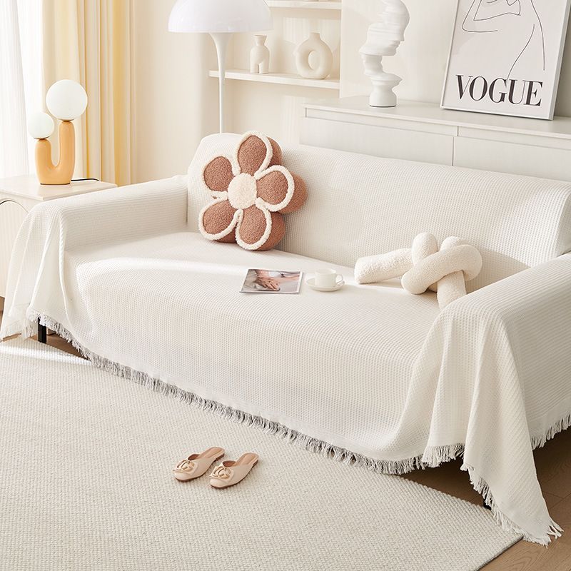Pearl White 180 x 340 cm Sofa Blanket - Image 1