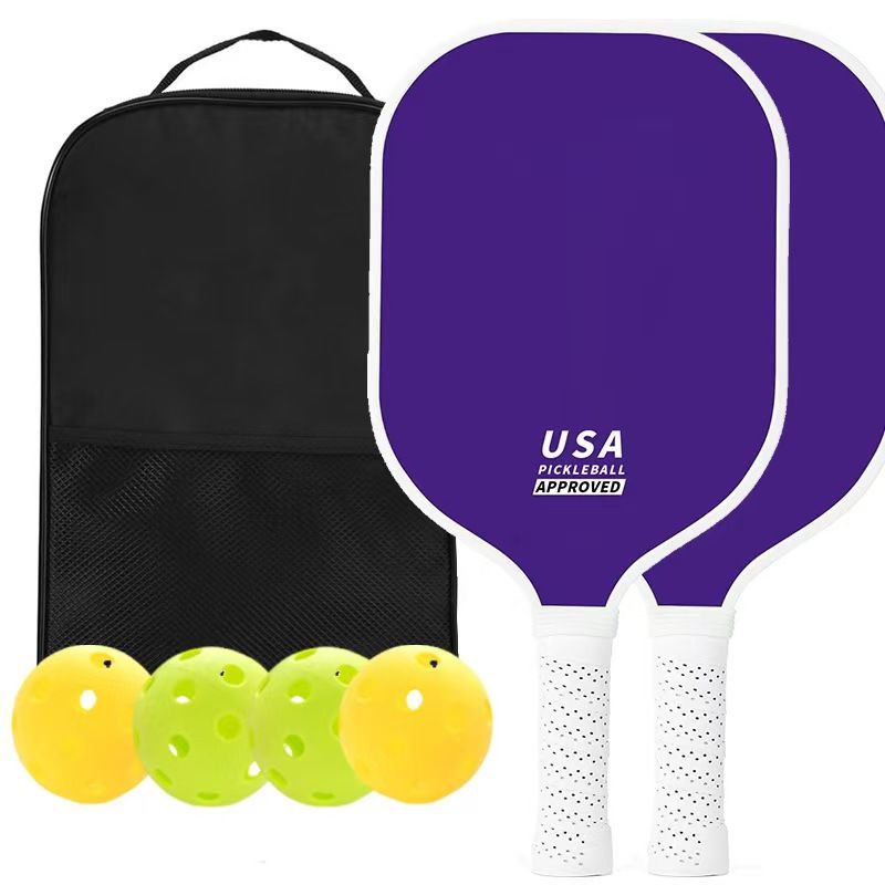 Purple Pickleball Paddle Set with Bag and Balls - Image 1