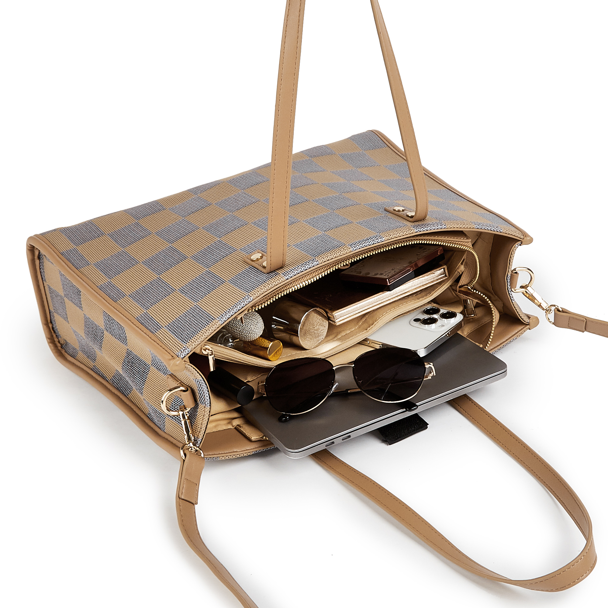 Commuter tote bag | dual-purpose handbag and shoulder bag, can hold a computer, documents, and coffee, gentle and strong - Image 6