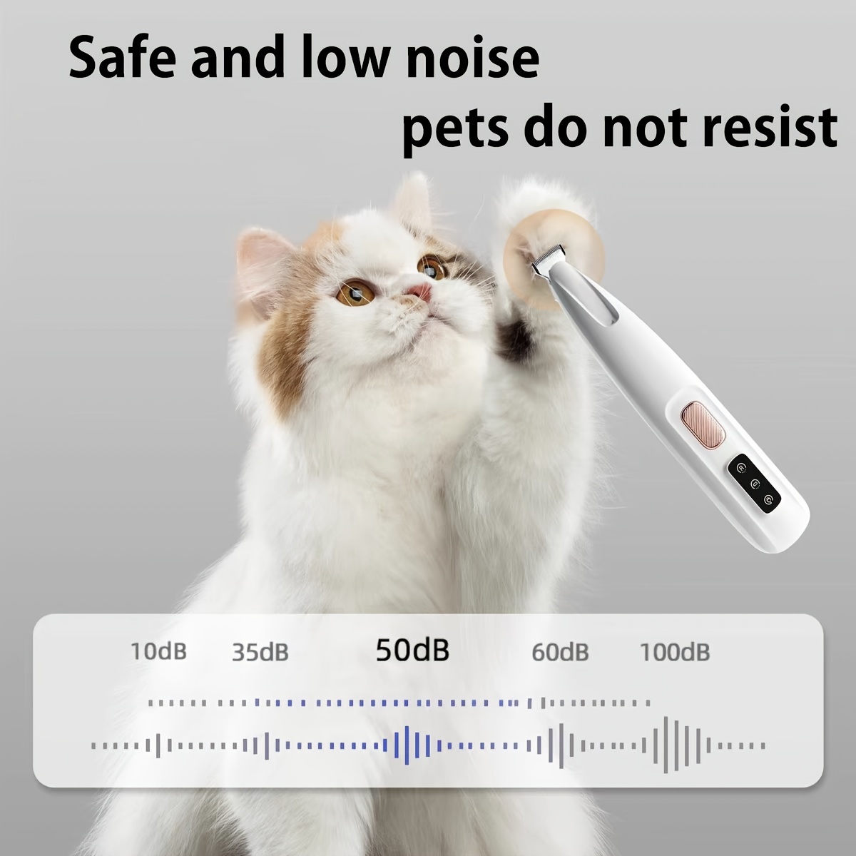 Pet electric clipper dog foot hair trimmer cat foot hair trimmer dog LED light clipper hair trimmer electric clipper h - Image 5