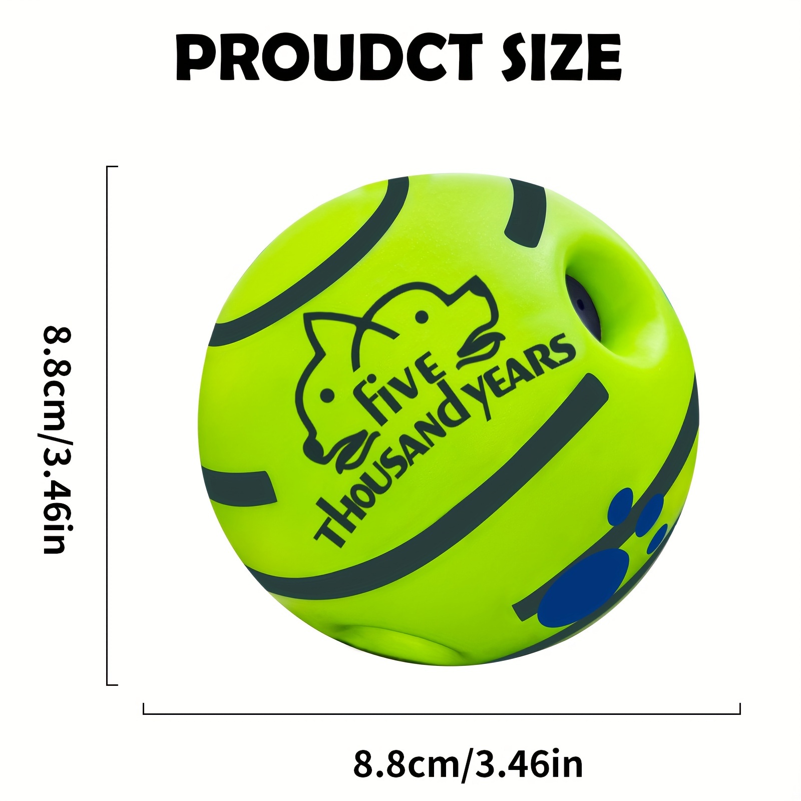 Interactive dog toy, sound ball, rolling, barking, dog self-entertainment, dog boredom relief, bite-resistant, gnawing, barking, no batteries, pet interactive ball toy, dog IQ training ball toy - Image 3