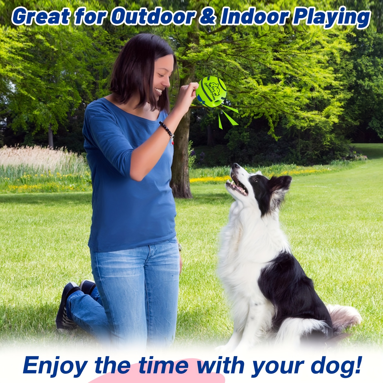 Interactive dog toy, sound ball, rolling, barking, dog self-entertainment, dog boredom relief, bite-resistant, gnawing, barking, no batteries, pet interactive ball toy, dog IQ training ball toy - Image 5