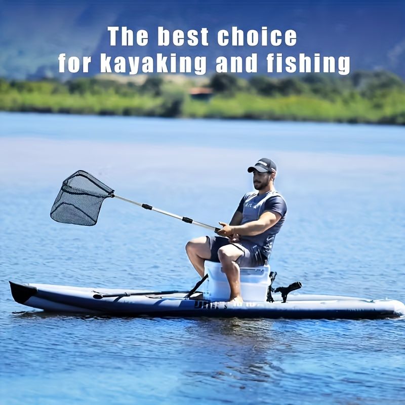 A multifunctional telescopic fishing net, the handle can be extended from 110 cm to 210 cm, which is very suitable for freshwater fishing, suitable for children and adults to use. - Image 3