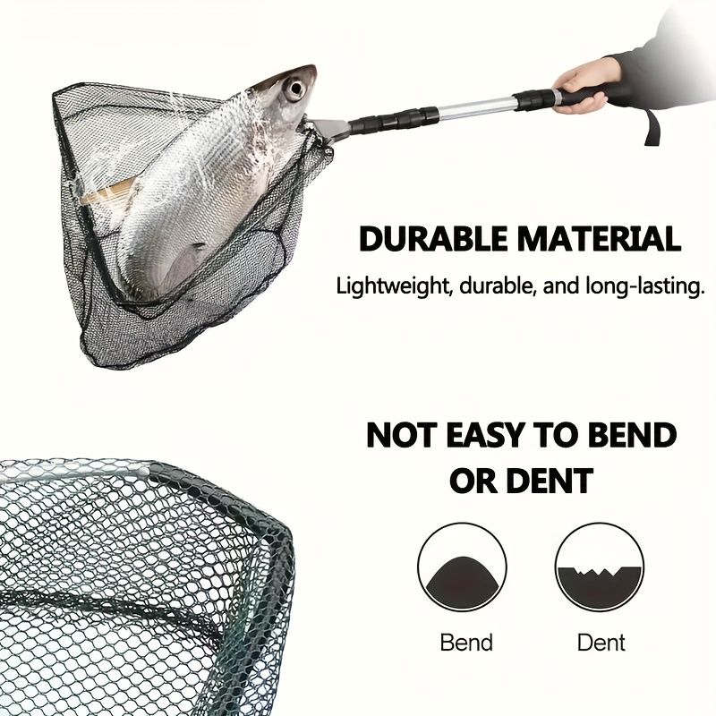 A multifunctional telescopic fishing net, the handle can be extended from 110 cm to 210 cm, which is very suitable for freshwater fishing, suitable for children and adults to use. - Image 5