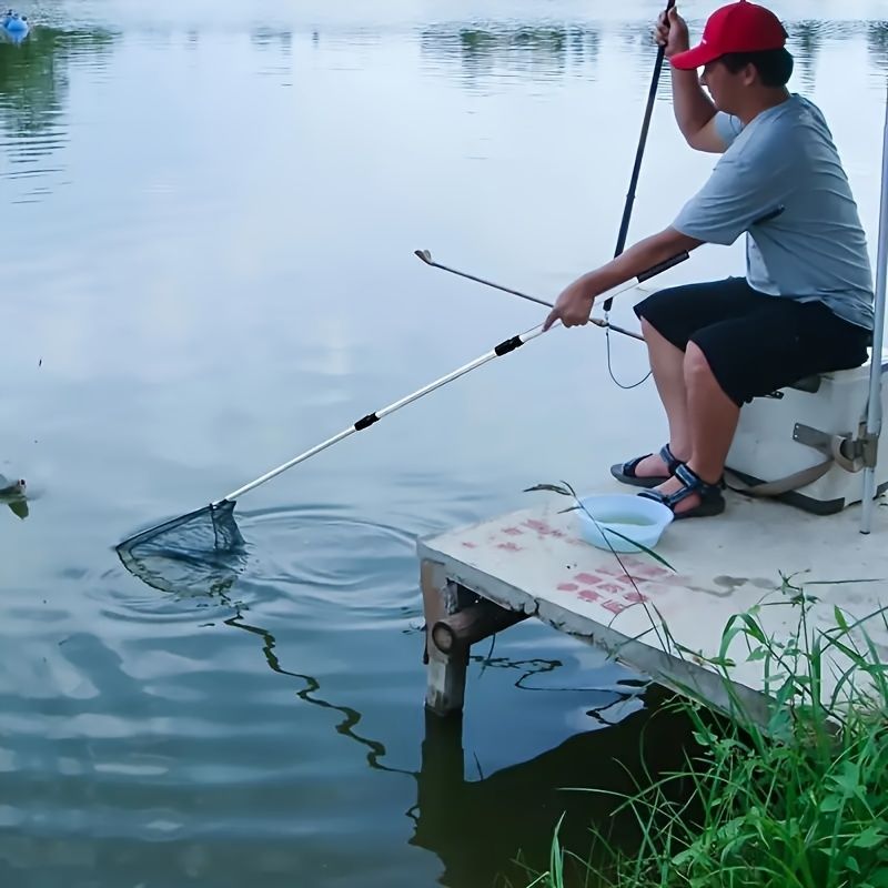A multifunctional telescopic fishing net, the handle can be extended from 110 cm to 210 cm, which is very suitable for freshwater fishing, suitable for children and adults to use. - Image 6