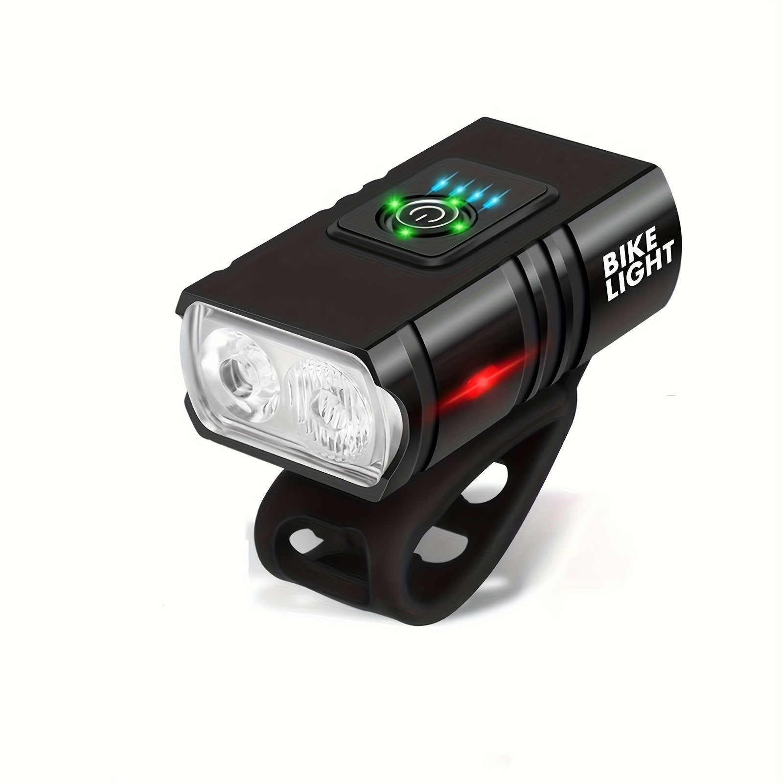 1 pack of bicycle lights | front and rear lights, 4 modes, USB charging, super bright LED night riding lights, handlebar mount, not waterproof, suitable for road/mountain bikes - Image 3