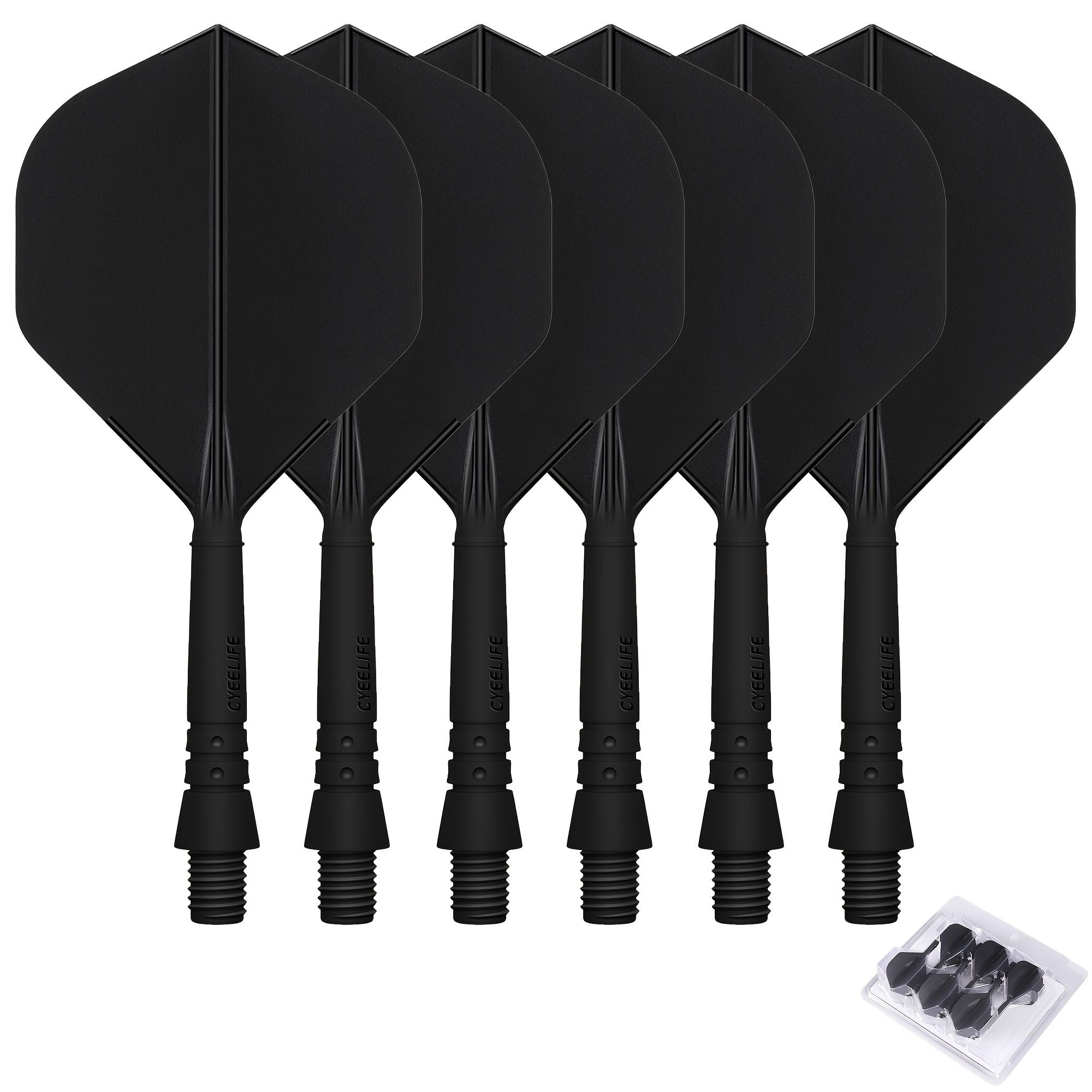 WEDARTER flying dart tail fin cross-border hot sale 2BA threaded integrated modified PP tough plastic anti-drop durable - Image 1