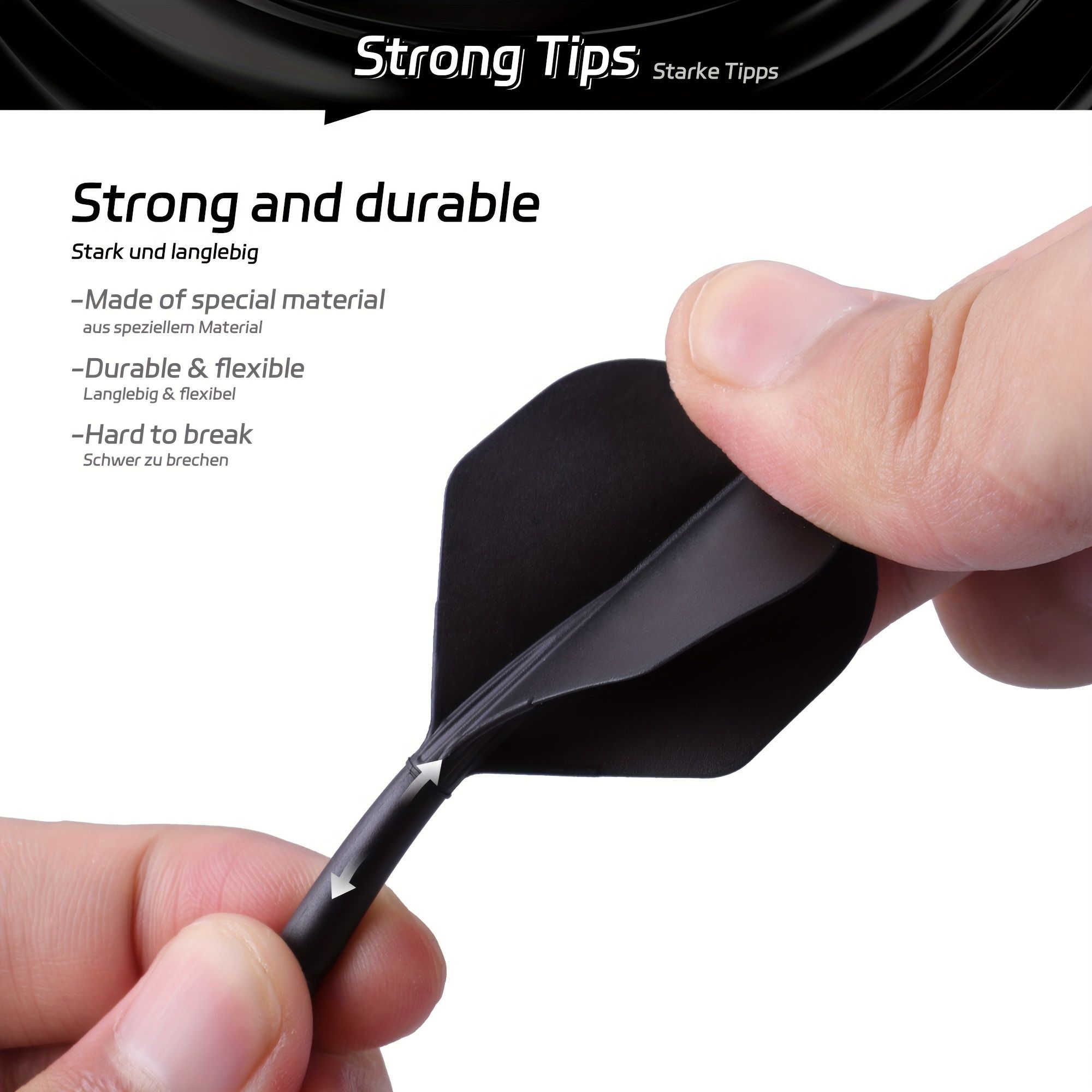 WEDARTER flying dart tail fin cross-border hot sale 2BA threaded integrated modified PP tough plastic anti-drop durable - Image 3