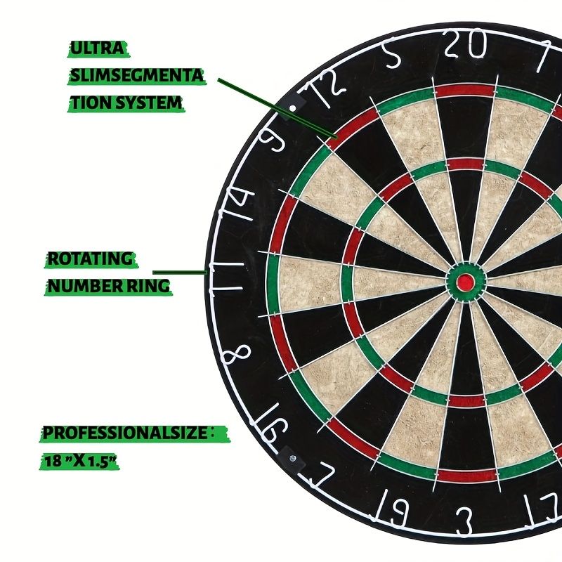 18-inch sisal dartboard, 45cm sisal round net dartboard, digital printed sisal dartboard, sisal dart set，Random 6 types of darts - Image 7