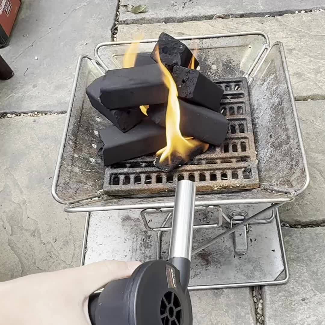 Use the portable battery-powered barbecue fan blower to enhance your outdoor cooking experience. It is ideal for camping, picnics, and charcoal grilling, ensuring efficient airflow for quick and even charcoal ignition. - Image 8