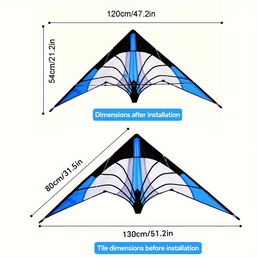 1.2-meter double-line stunt kite, lightning kite, Weifang kite, multi-line sport kite, suitable for 14+, line board color random - Image 5