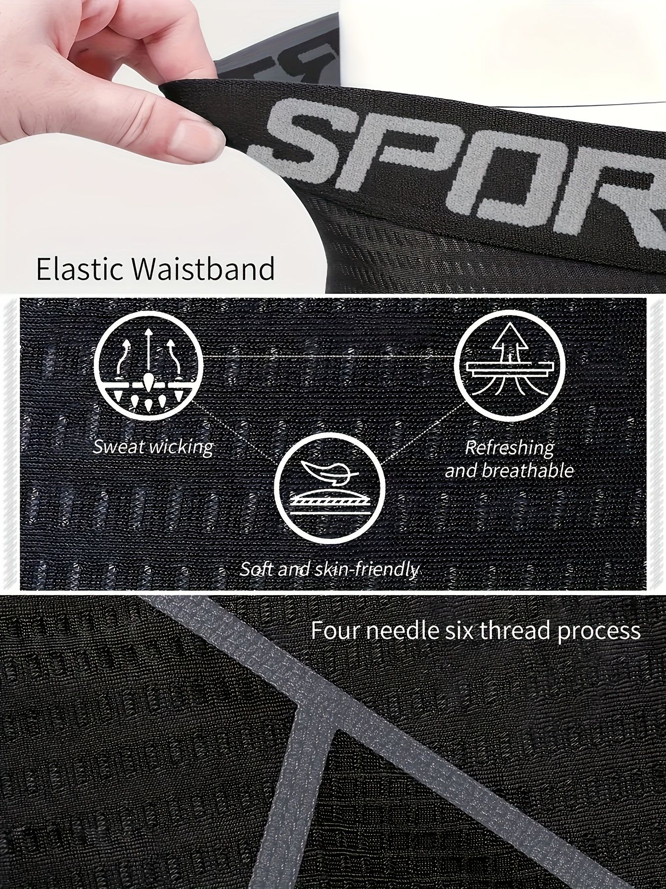 M size men's 5d mesh cycling shorts casual elastic breathable letters elastic waist shorts summer outdoor cycling mountain bike - Image 4