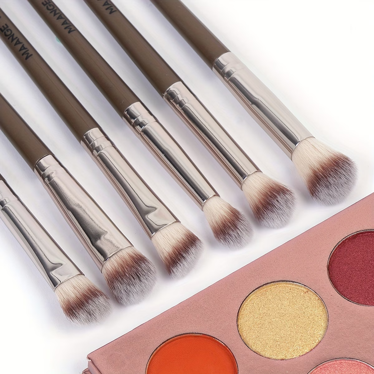 MAANGE 18-piece professional makeup brush set, including 18 makeup brushes + velvet cloth bag, soft brush hair makeup brushes, foundation brush, eye shadow brush, blending brush, concealer brush, eyeliner brush, skin-friendly powder puff set, travel porta - Image 5