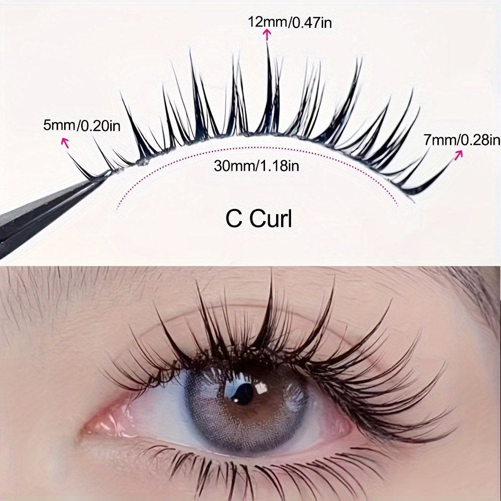 One-piece soft and comfortable false eyelashes natural simulation glue eyelashes reusable whole little devil - Image 1
