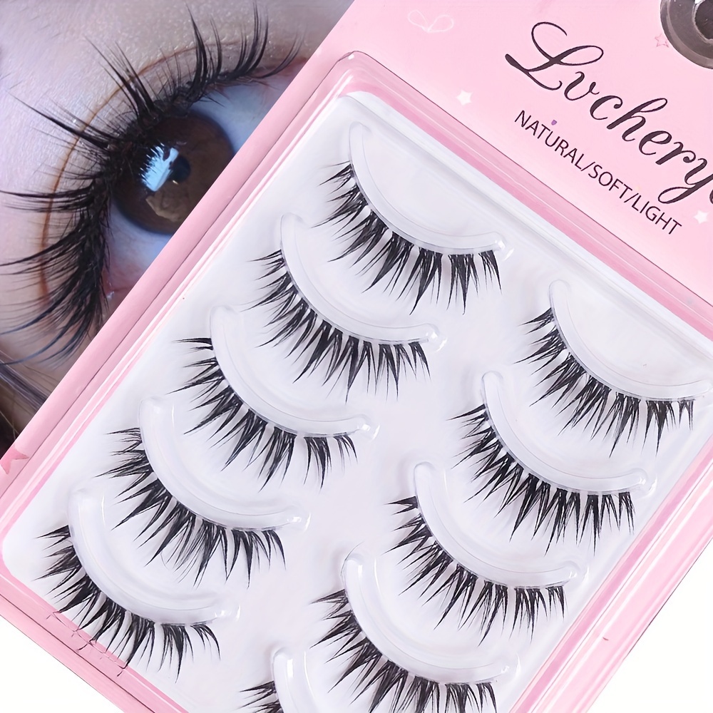 One-piece soft and comfortable false eyelashes natural simulation glue eyelashes reusable whole little devil - Image 2