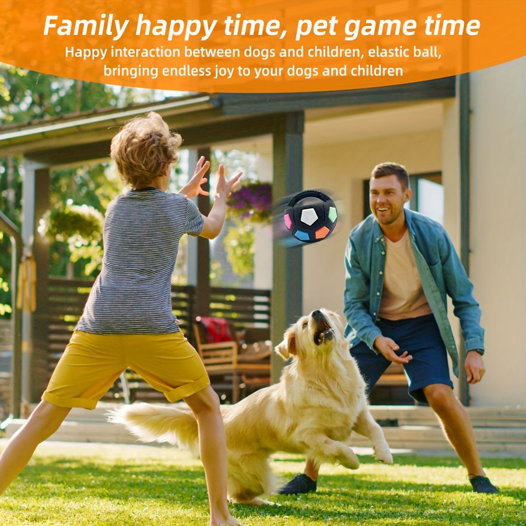Football-shaped pet dog toys, sturdy and durable tooth-grinding training toys, squeaking sound toys - Image 5