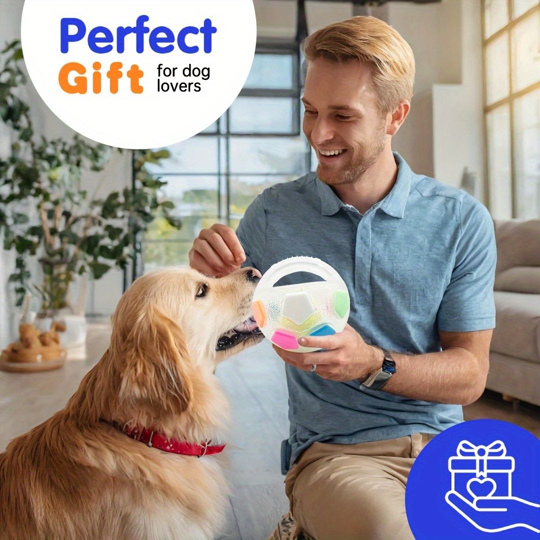 Football-shaped pet dog toys, sturdy and durable tooth-grinding training toys, squeaking sound toys - Image 6