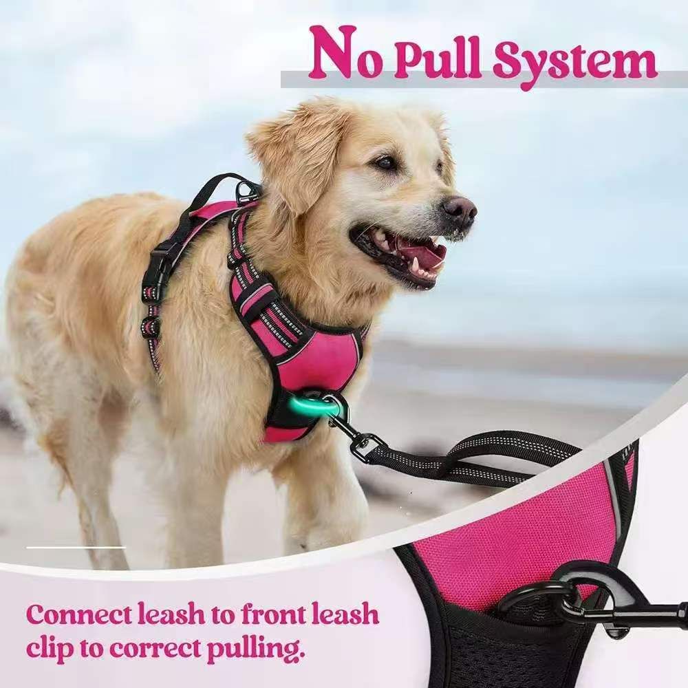 Anti-escape dog harness & leash, soft and comfortable breathable dog vest, reflective in the night, suitable for walking medium and large dogs. - Image 3