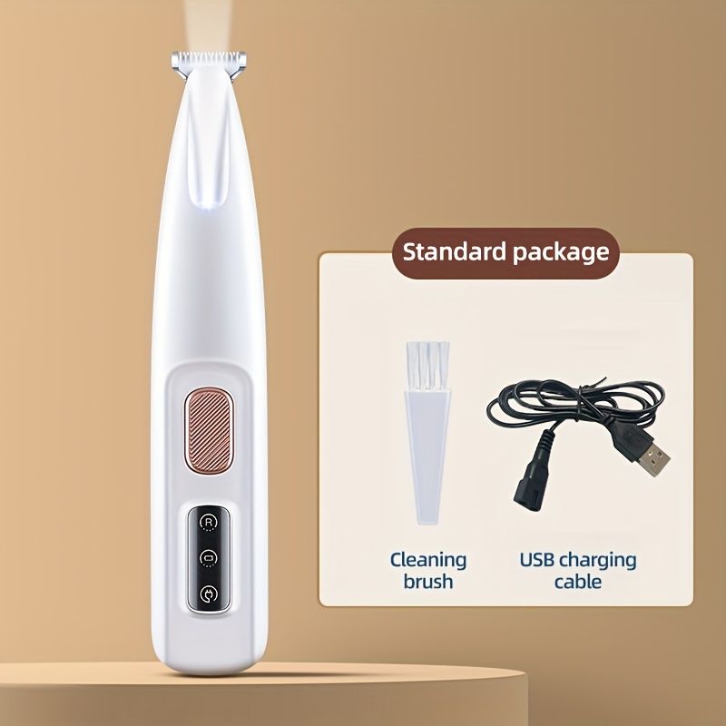 Pet grooming clippers with LED assisted lighting Safe low-noise USB/battery life Pet grooming electric clippers with LED assist lighting Safe low noise USB / battery life - Image 1