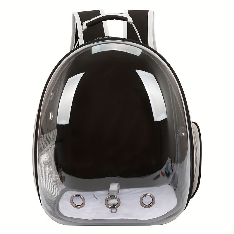 1 space capsule pet backpack - breathable transparent travel carry-on box, suitable for cats and small dogs, with zipper, portable, suitable for outdoor exploration, pet carry-on box, modern pet accessories, secure zipper closure - Image 6