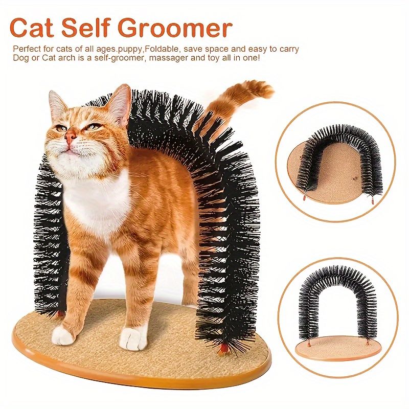 Cat grooming and scratching toys that cats can't resist - Cat Arch Self-Groomer: pamper your cat with massages and grooming brushes! - Image 1