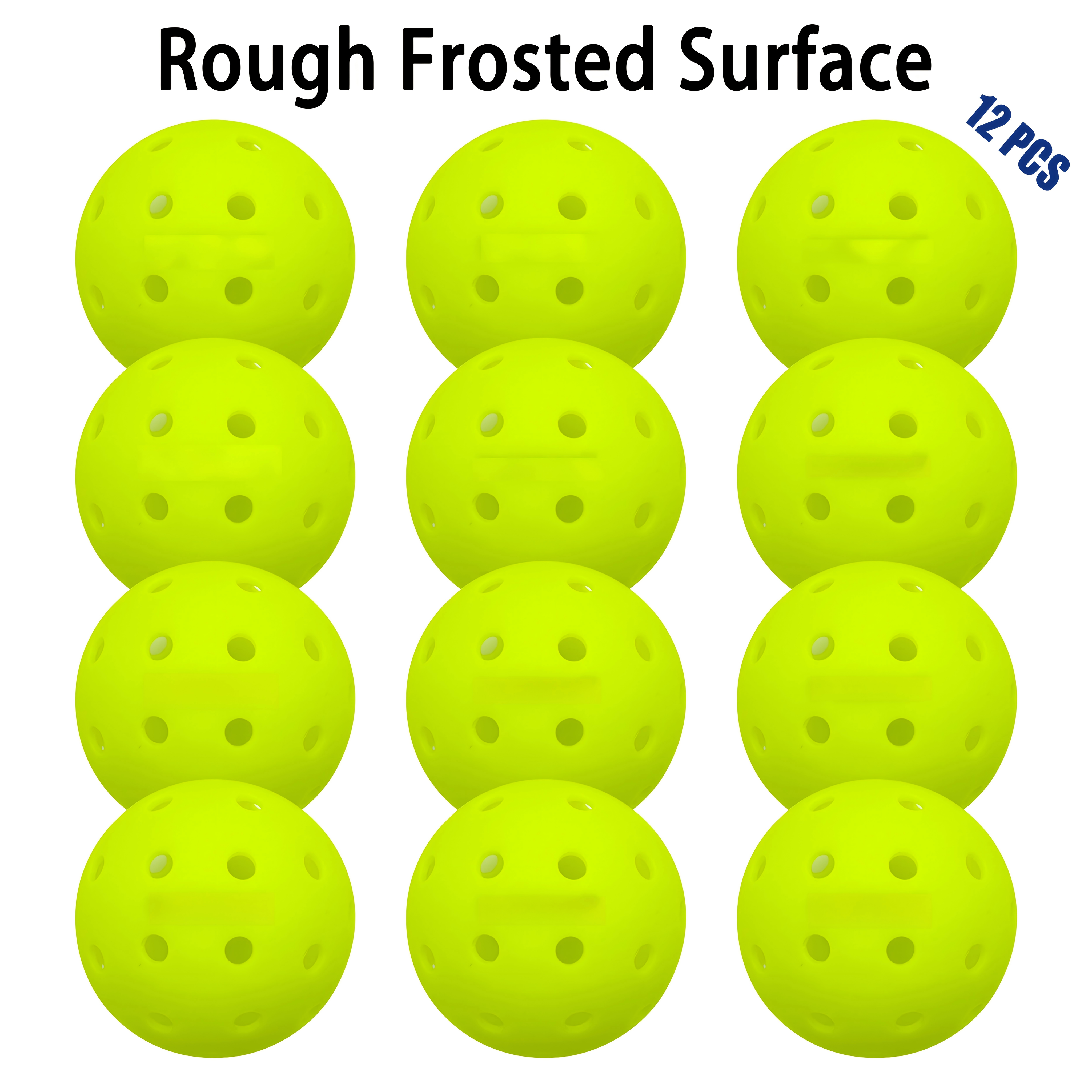 12 pairs of Pickleball, 40-hole seamless one-piece design, aerodynamic construction, excellent stability, rough matte surface enhances ball control, suitable for competitive Pickleball games - Image 1