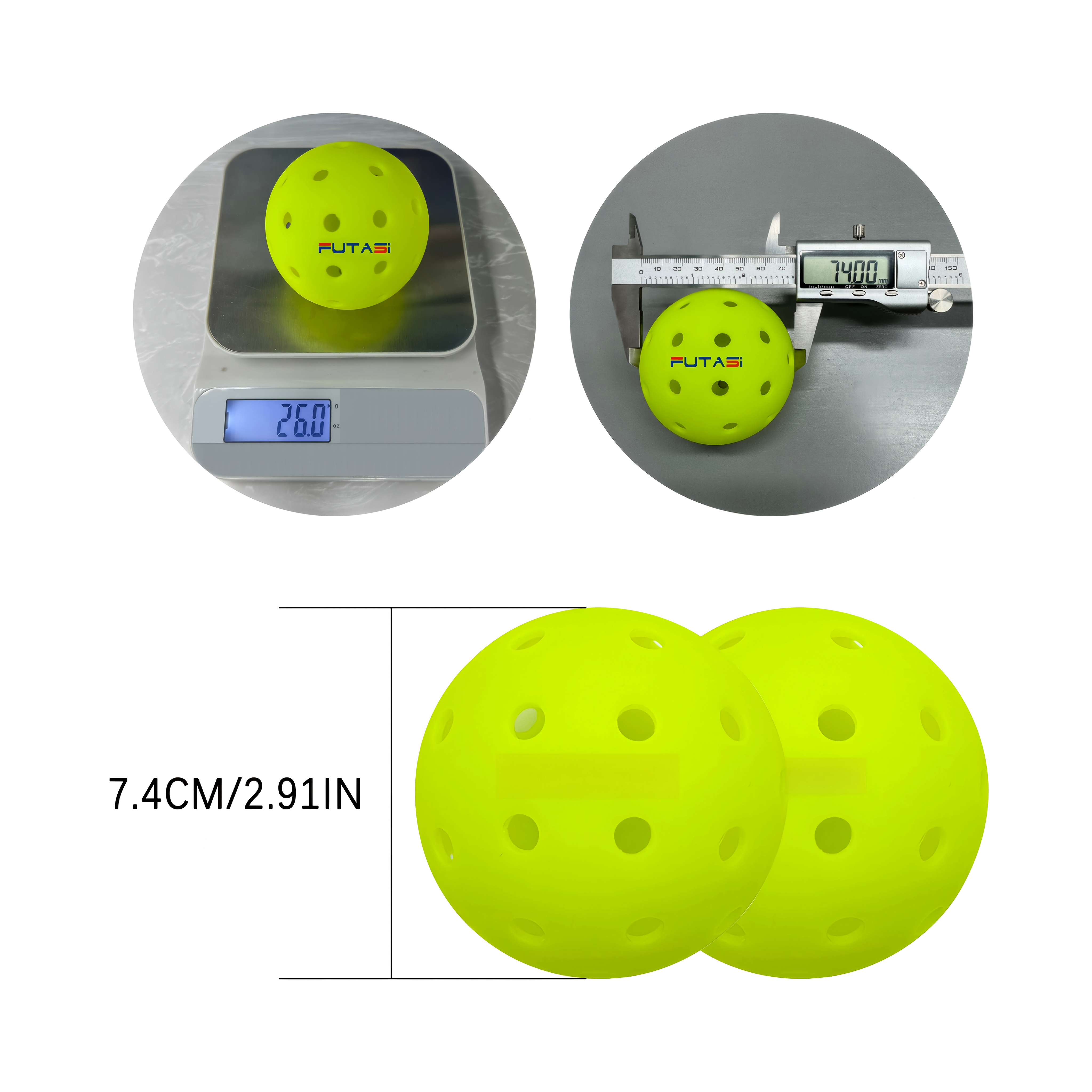 12pcs Pickleball, 40-hole seamless one-piece design, aerodynamic construction, excellent stability, rough matte surface enhances ball control, suitable for competitive Pickleball games - Image 2