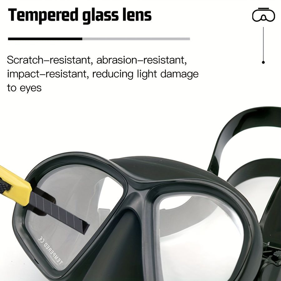Professional adult small face free diving mask snorkeling mask box set, high-definition tempered glass electroplated lens, no / with camera bracket base snorkeling mask, small face fishing hunting snorkeling seaside play mask equipment - Image 7