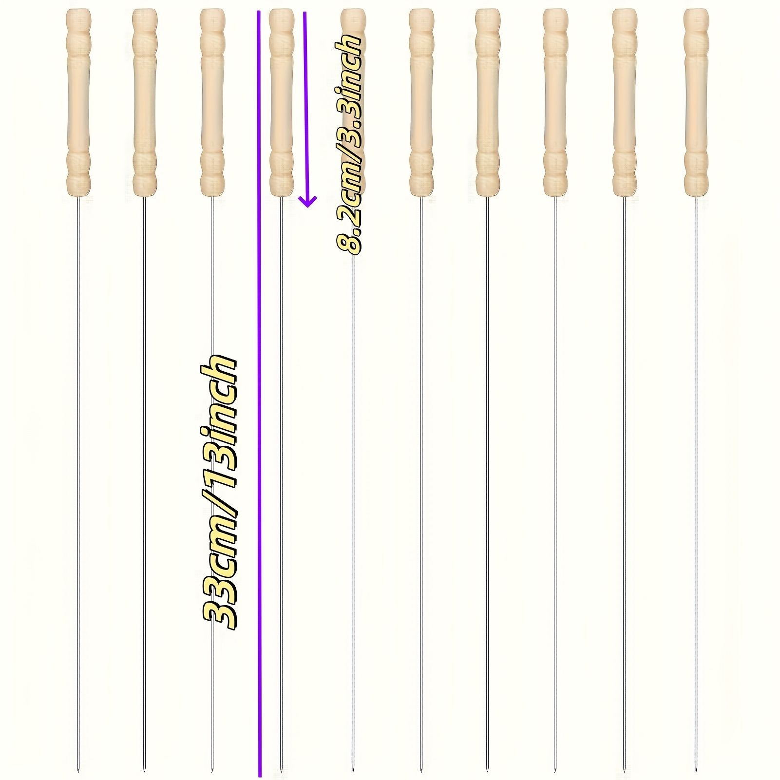 50 stainless steel barbecue skewers for outdoor picnics, perfect for outdoor barbecues, camping, and picnics. - Image 5