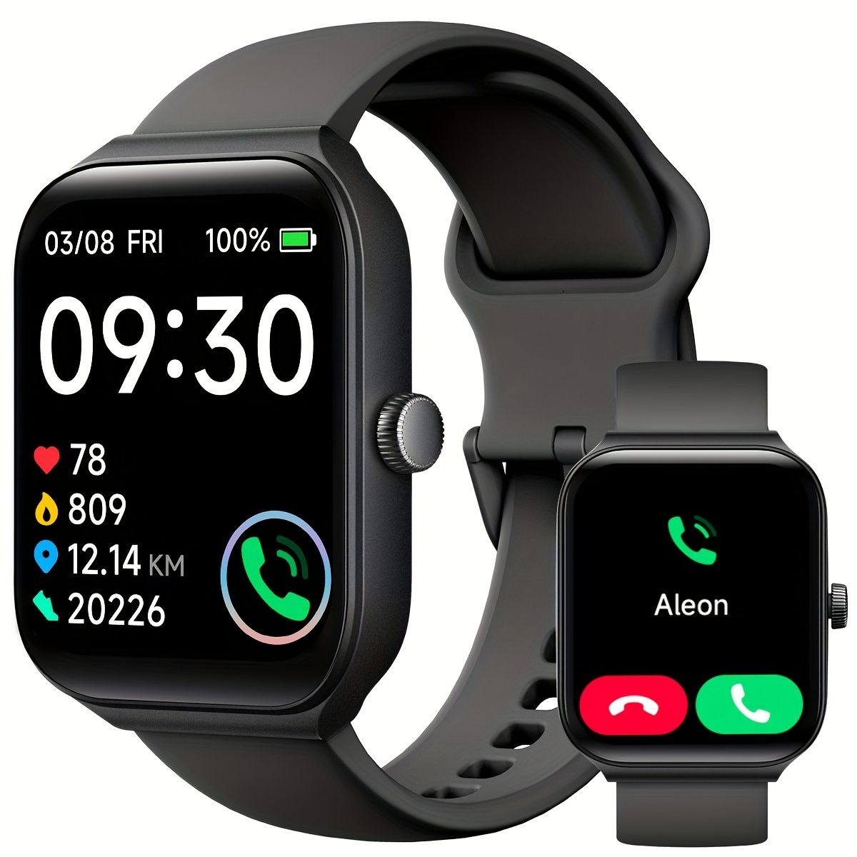 Smartwatch, men's and women's, 4.95cm fitness tracker, supports answering/making calls, wireless/睡Sleep tracking / 50 exercise modes, fitness watch, holiday gift, Valentine's Day gift - Image 1