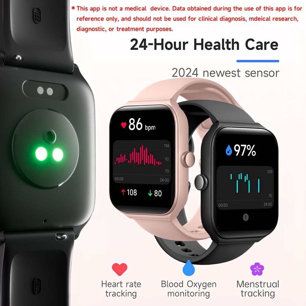 Smartwatch, men's and women's, 4.95cm fitness tracker, supports answering/making calls, wireless/睡Sleep tracking / 50 exercise modes, fitness watch, holiday gift, Valentine's Day gift - Image 6