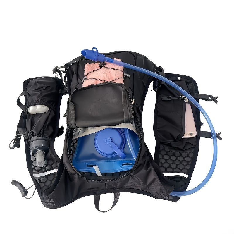 2-piece set (backpack + water bag) New outdoor sports water bag backpack, lightweight design, independent water bag compartment, hiking backpack, marathon water bag backpack, bicycle water bag bag - Image 4